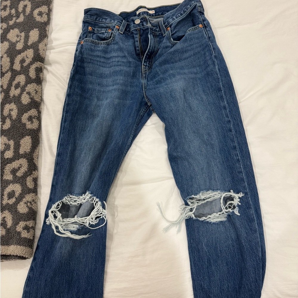 Levi’s Low Pro Relaxed Ripped Straight Leg Jeans (Breathe Out)